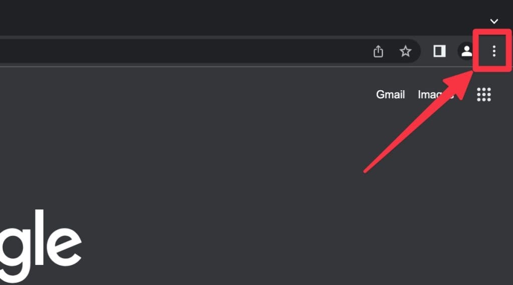 click the three dots in google chrome
