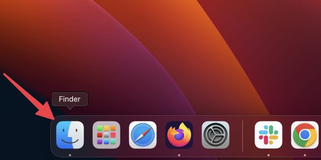 click finder in your dock