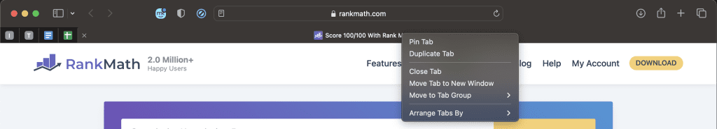 right click in safari on mac right click a safari tab