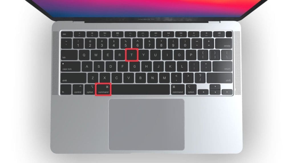 macbook pro command t keys