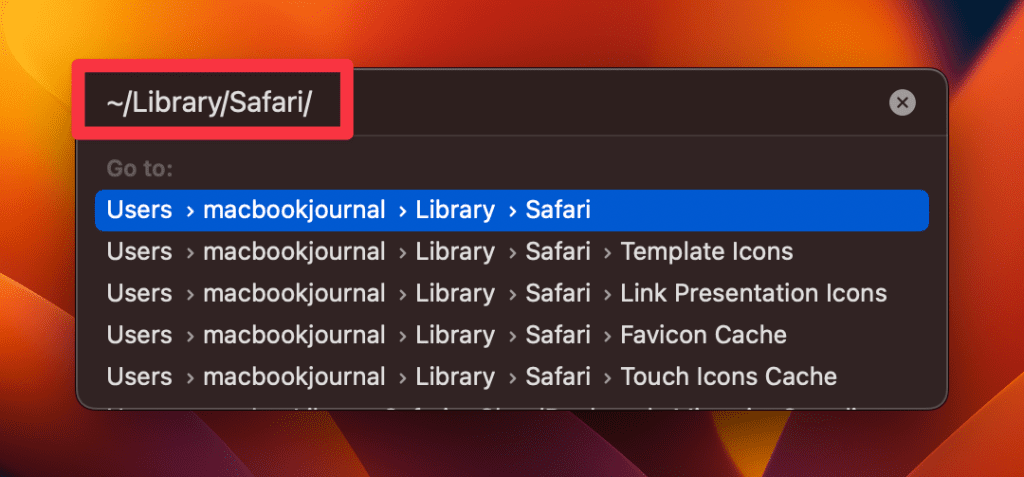 type library safari directory in the box