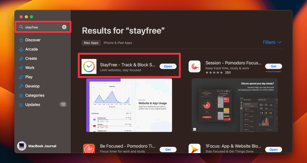 search for an extension in the app store and click the install button